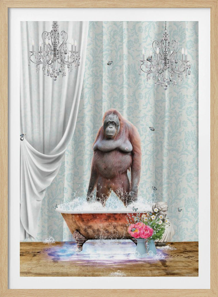Orangutan & Bubbles - Poster / Art Print