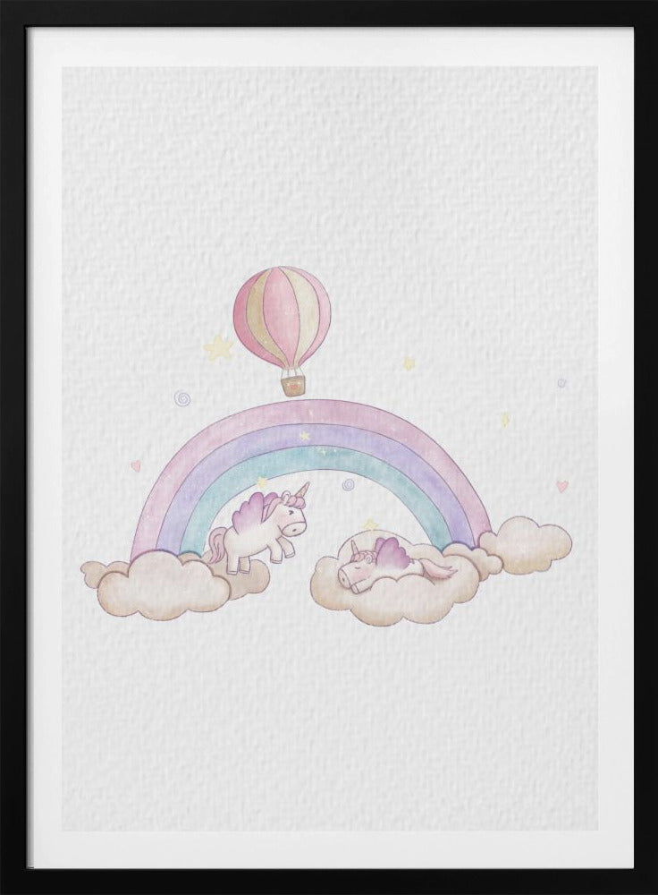 Kawai Cloudy Unicorn - Poster / Art Print