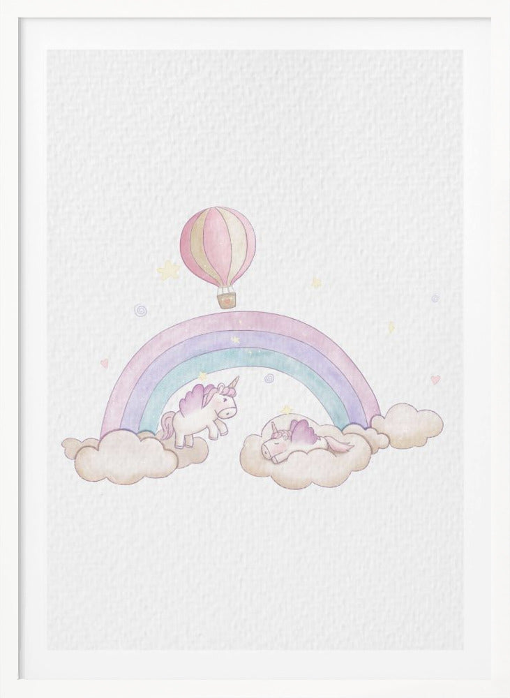 Kawai Cloudy Unicorn - Poster / Art Print