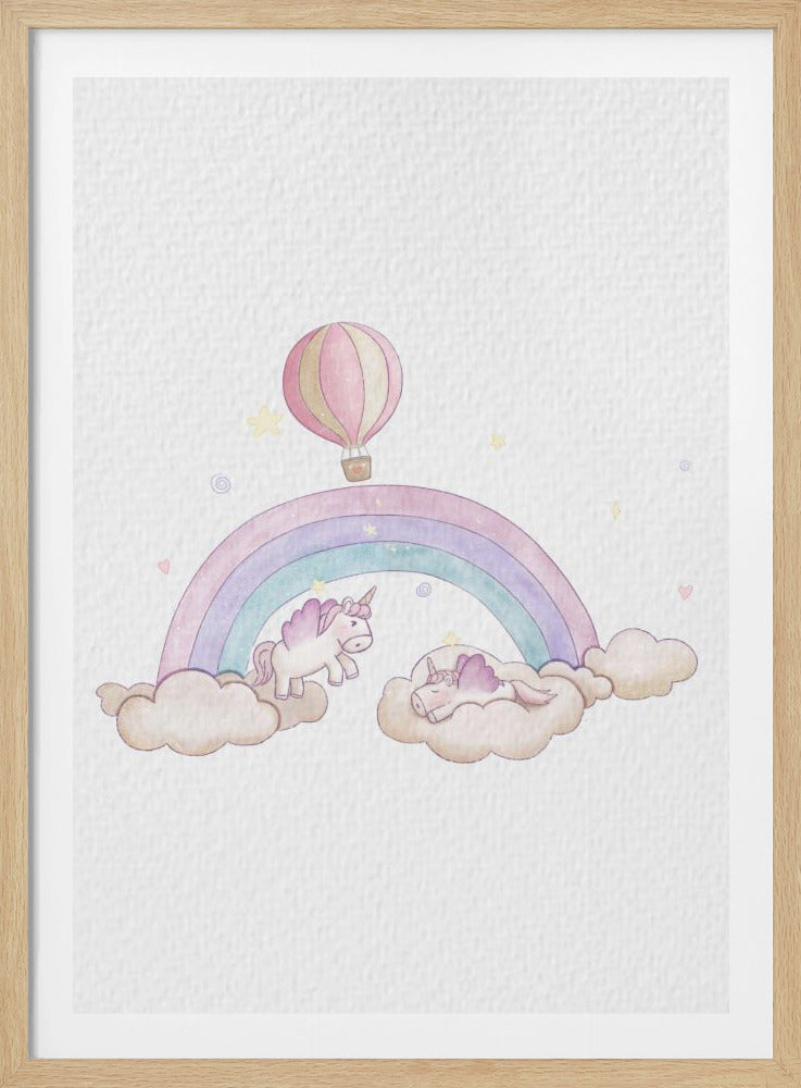 Kawai Cloudy Unicorn - Poster / Art Print