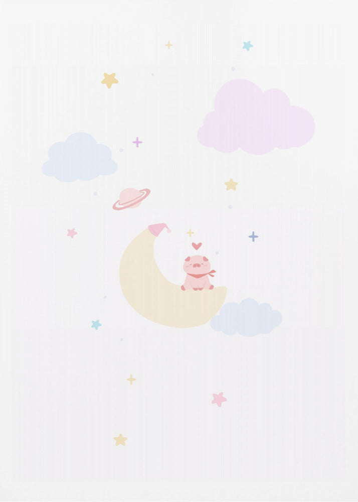 Pig On The Moon - Poster / Art Print