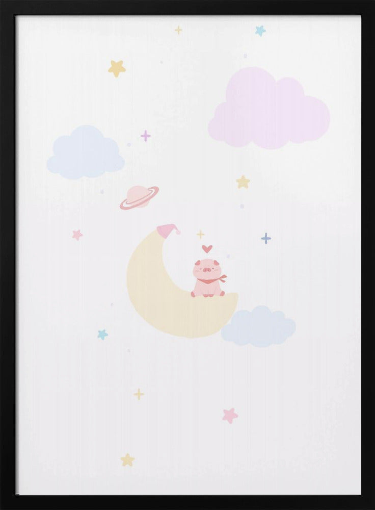 Pig On The Moon - Poster / Art Print