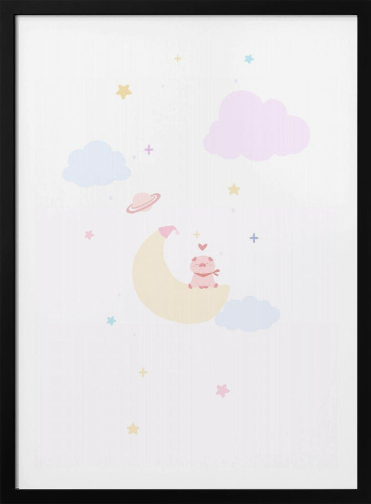 Pig On The Moon - Poster / Art Print