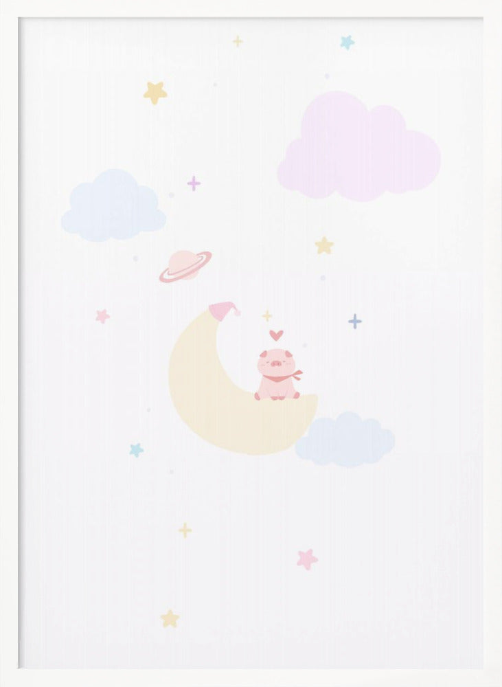 Pig On The Moon - Poster / Art Print