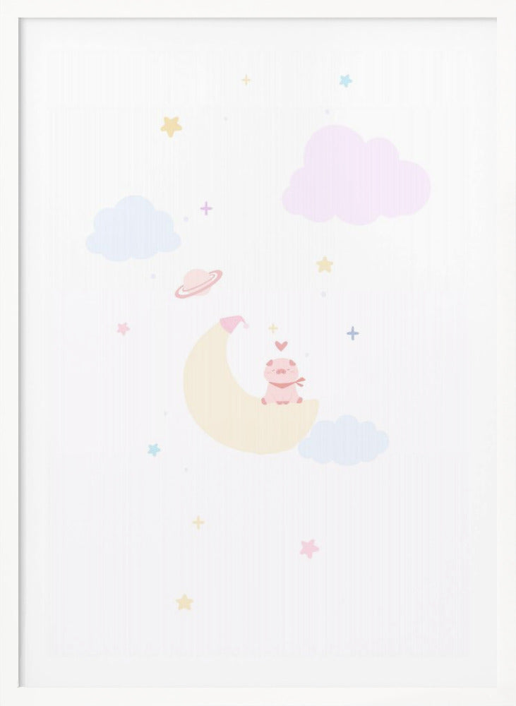 Pig On The Moon - Poster / Art Print