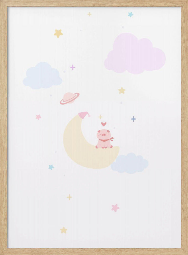 Pig On The Moon - Poster / Art Print