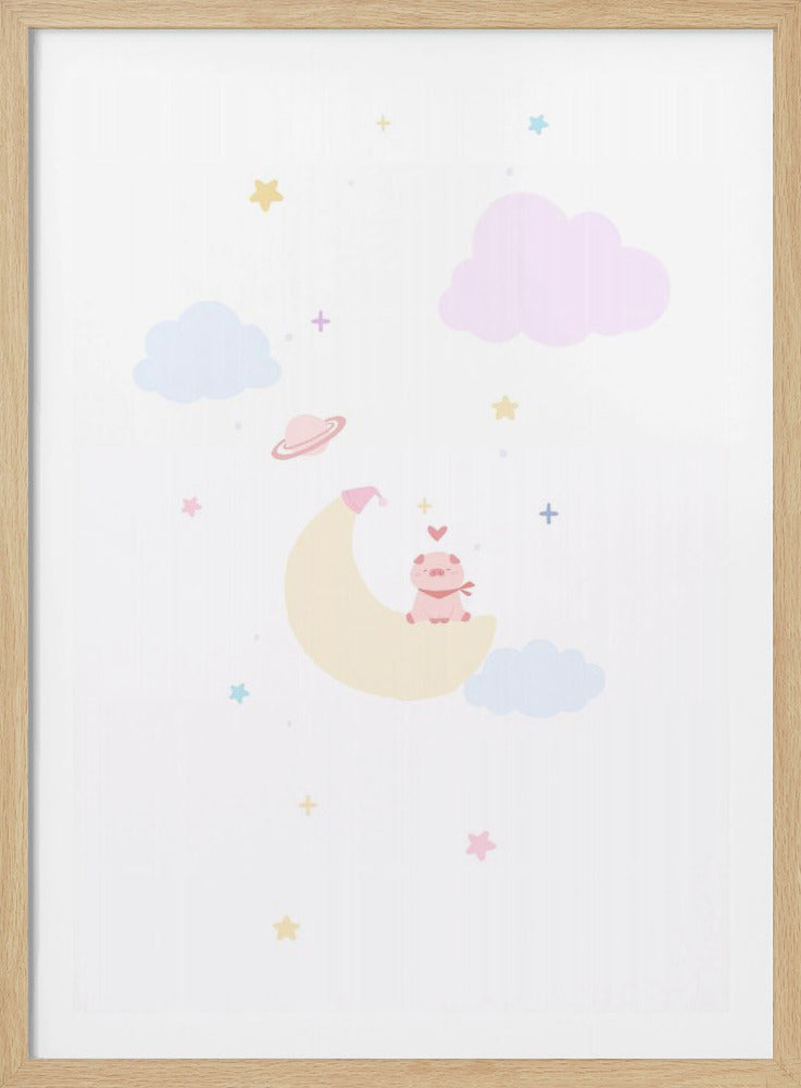 Pig On The Moon - Poster / Art Print