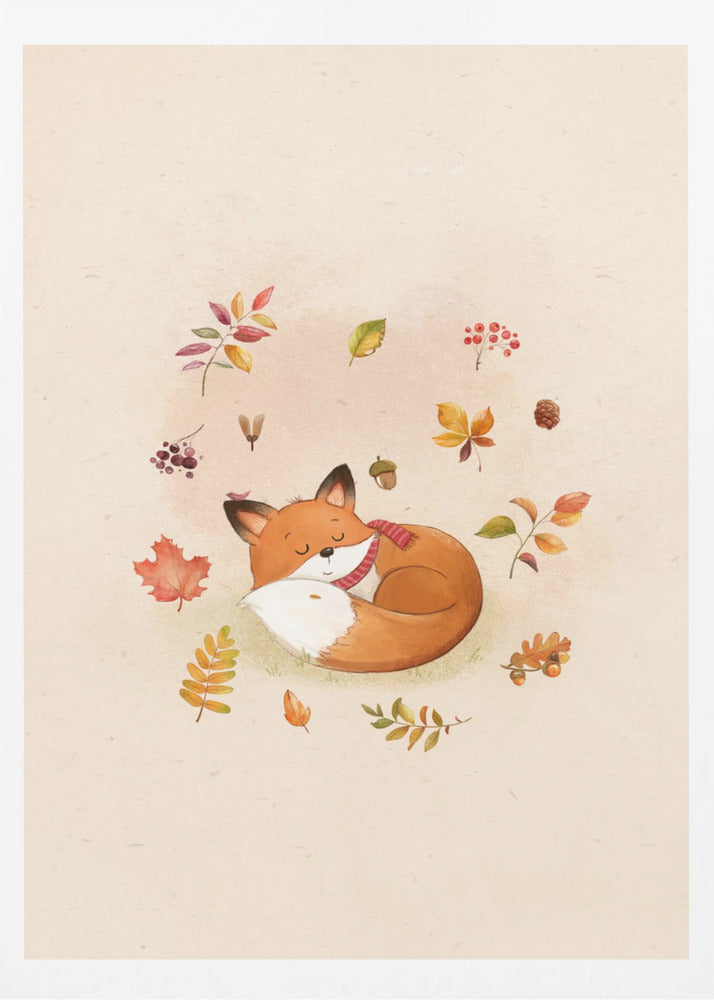 Fox In Fall Foliage - Poster / Art Print