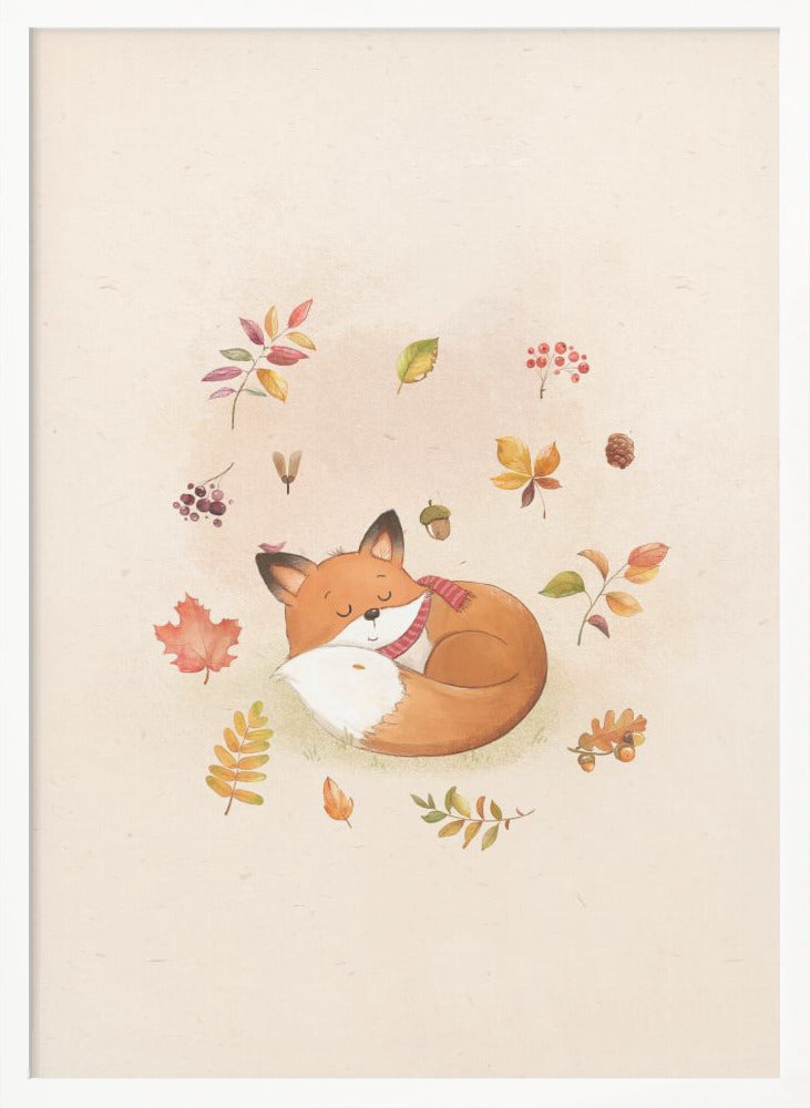Fox In Fall Foliage - Poster / Art Print