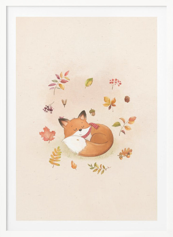 Fox In Fall Foliage - Poster / Art Print