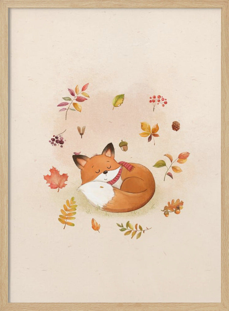 Fox In Fall Foliage - Poster / Art Print