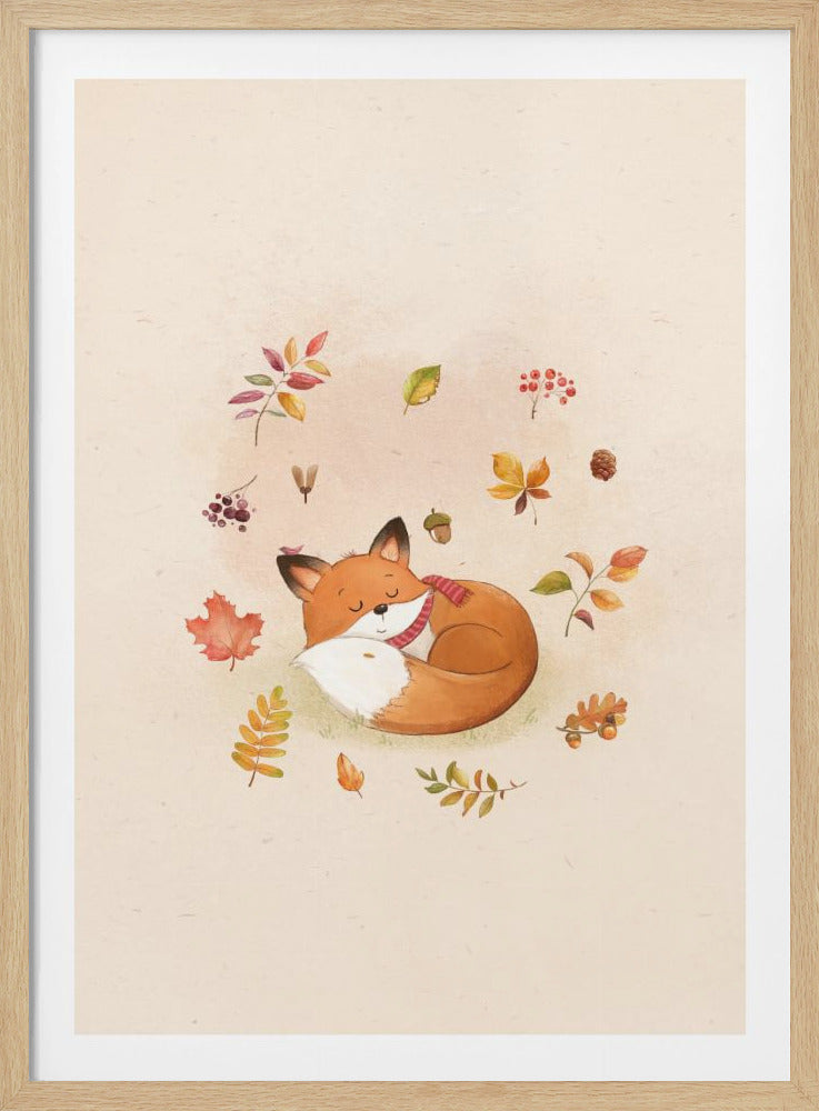 Fox In Fall Foliage - Poster / Art Print