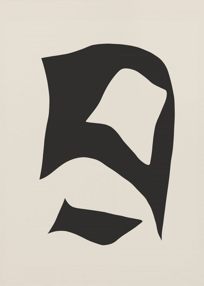 Distorted Black Cut Out - Poster / Art Print