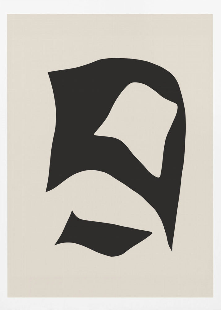 Distorted Black Cut Out - Poster / Art Print