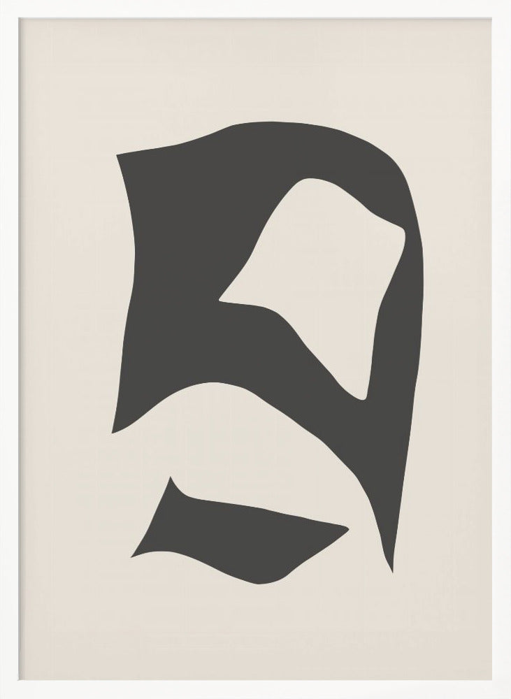 Distorted Black Cut Out - Poster / Art Print