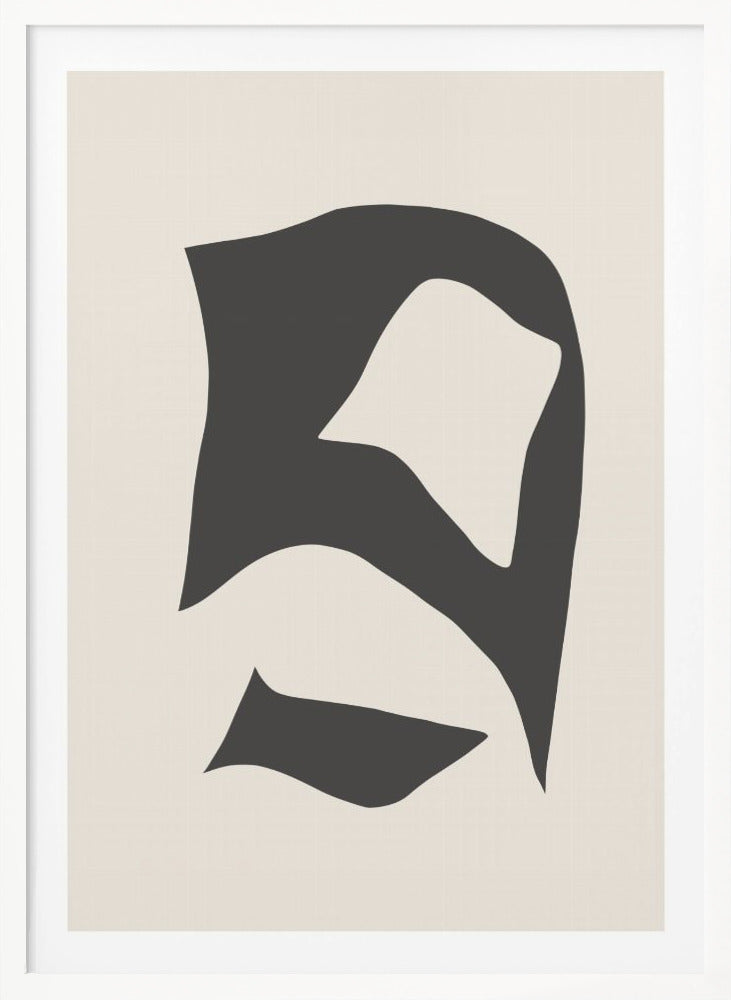 Distorted Black Cut Out - Poster / Art Print