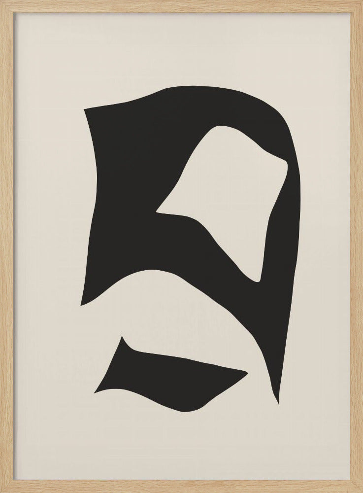 Distorted Black Cut Out - Poster / Art Print