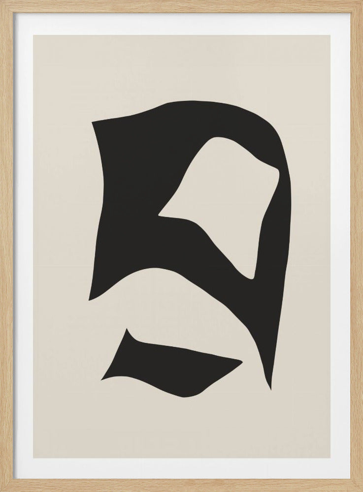 Distorted Black Cut Out - Poster / Art Print