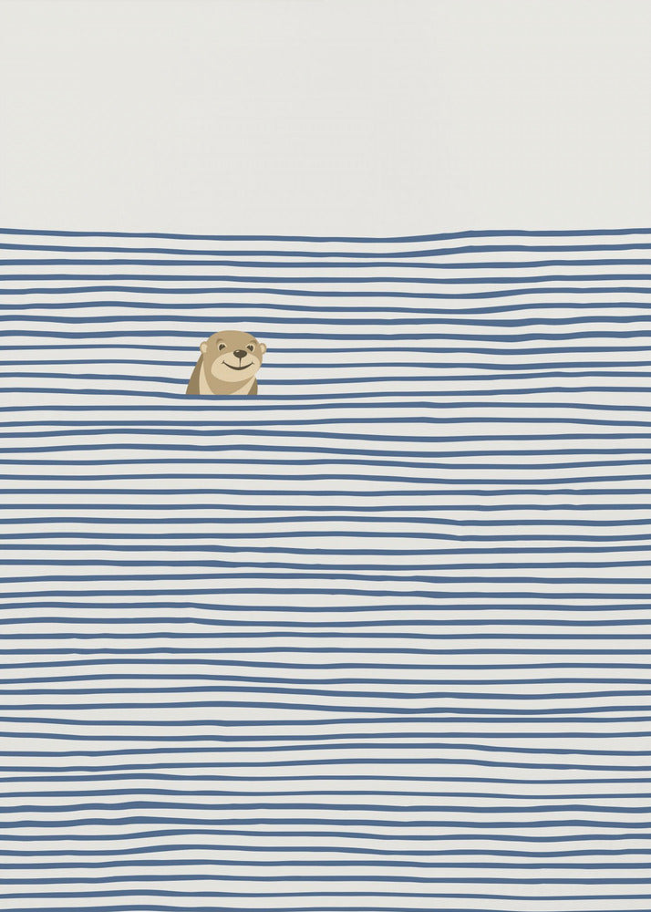 Otter in the Waves - Poster / Art Print