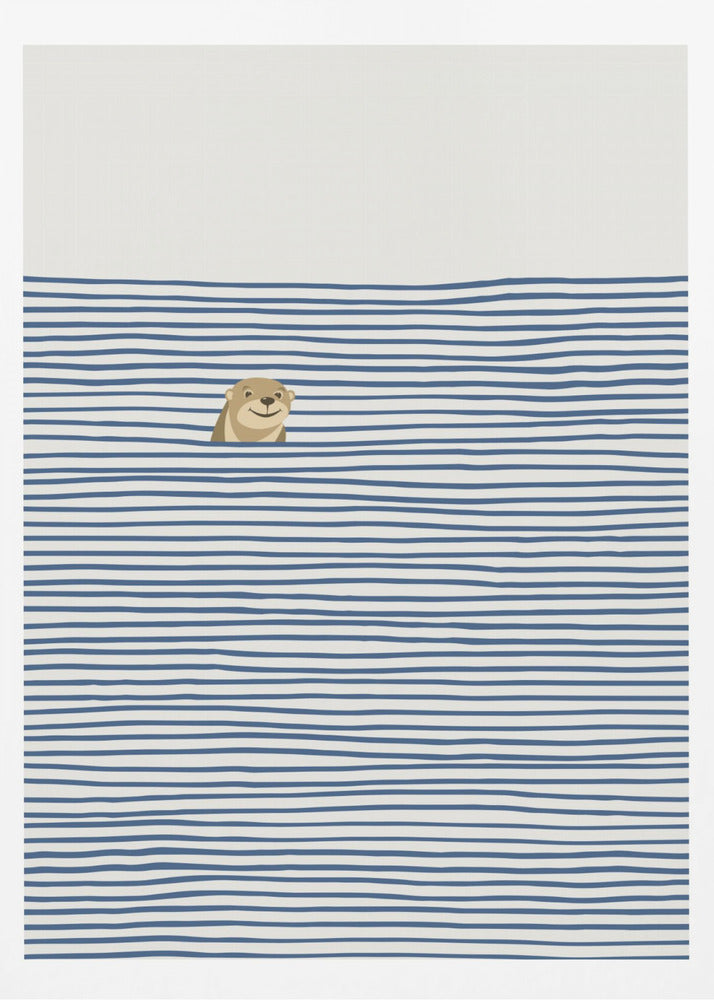 Otter in the Waves - Poster / Art Print