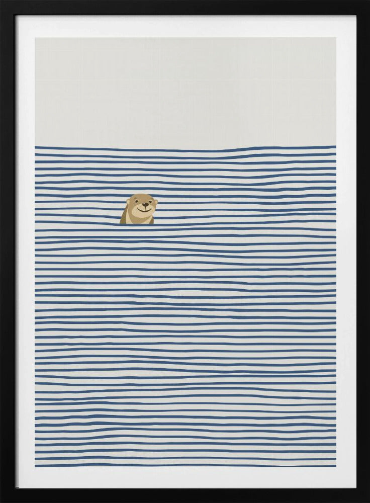 Otter in the Waves - Poster / Art Print