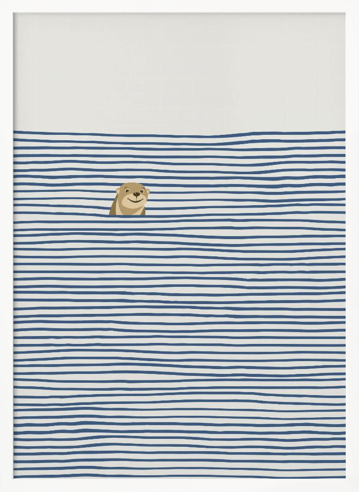 Otter in the Waves - Poster / Art Print