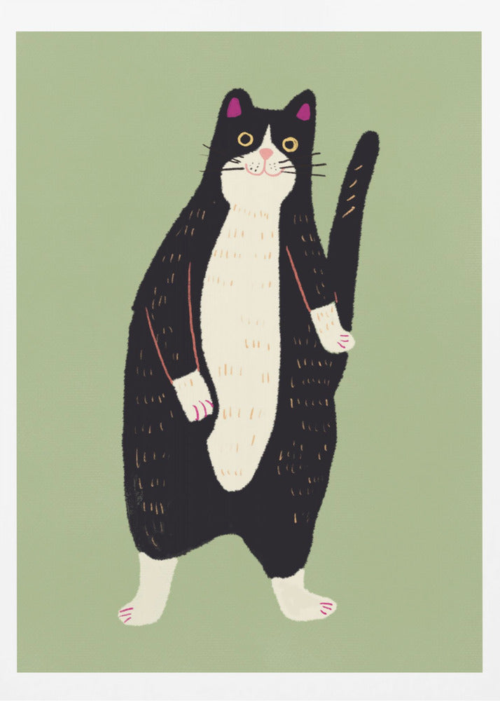 Black and white cat 02 - Poster / Art Print