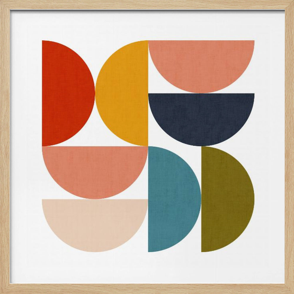 Mid Century Geometric Color Play 4 - Poster / Art Print