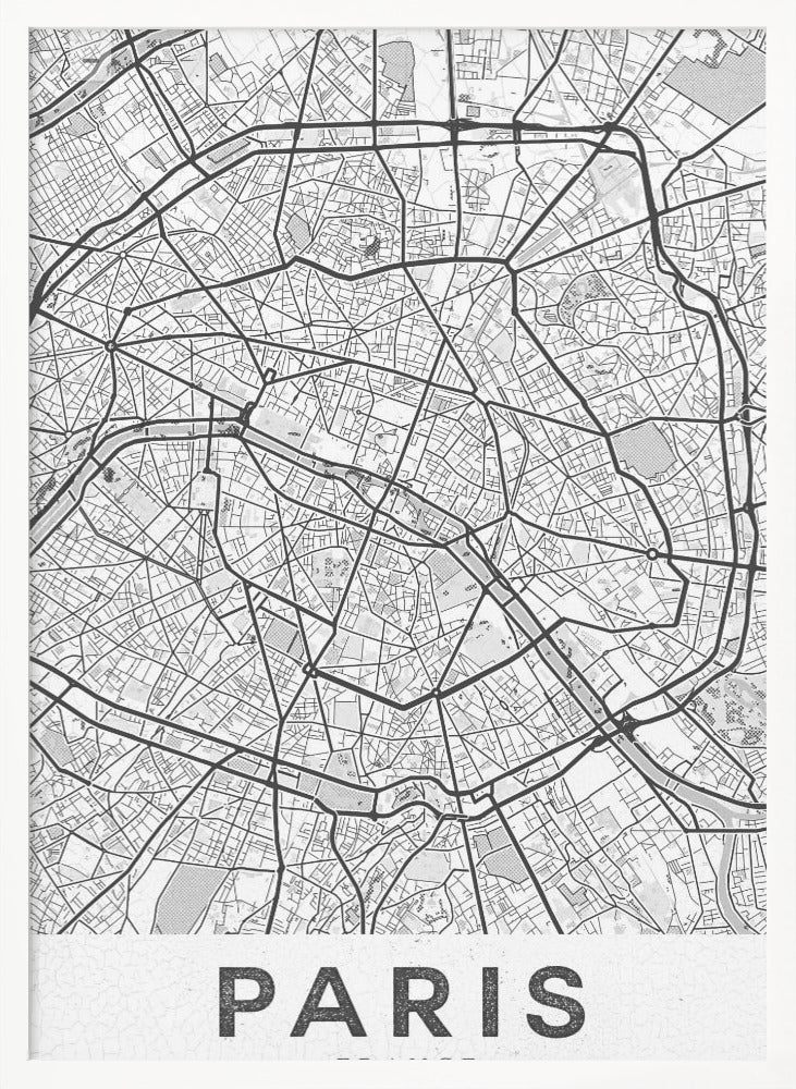 Paris White - Poster / Art Print