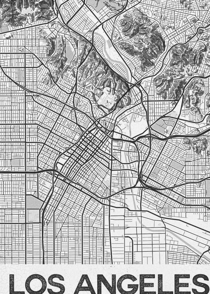 Los Angeles White - Poster / Art Print
