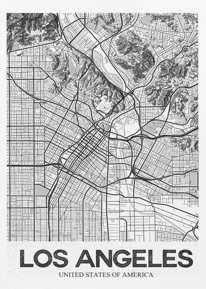 Los Angeles White - Poster / Art Print