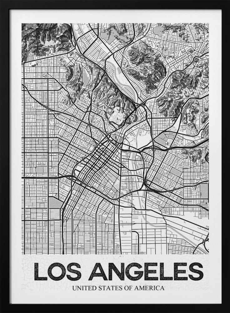 Los Angeles White - Poster / Art Print