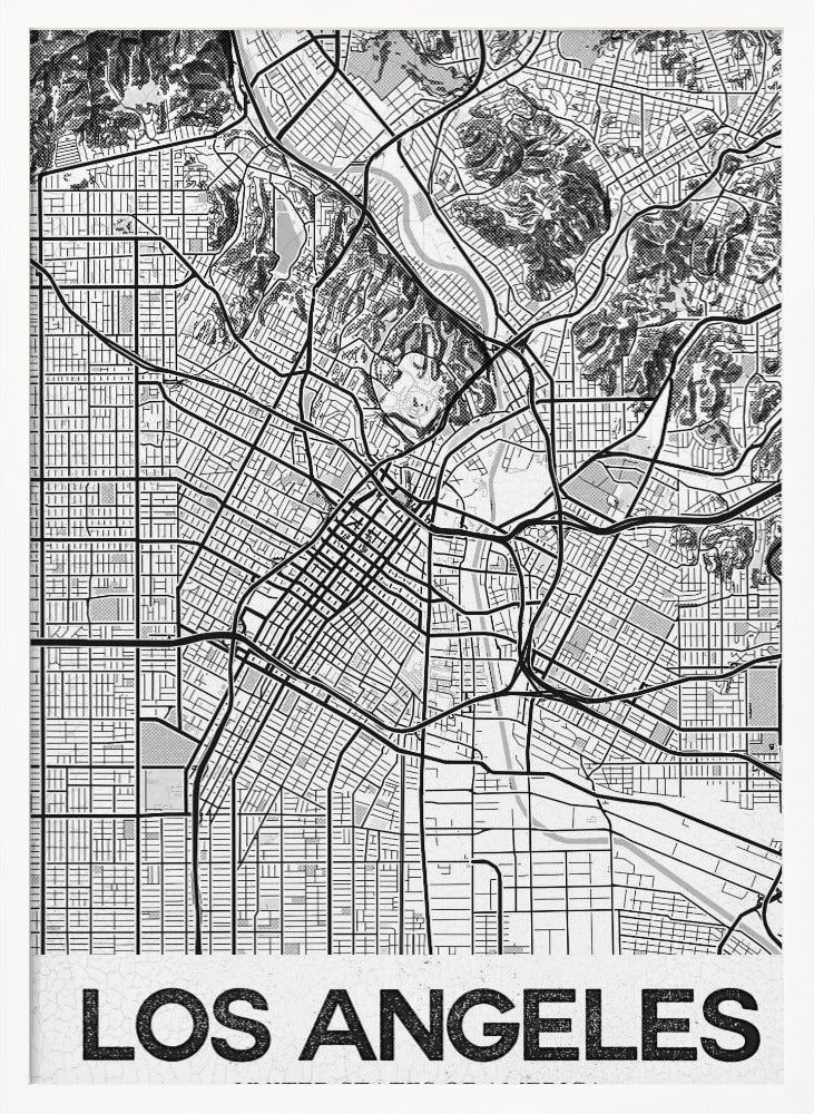 Los Angeles White - Poster / Art Print