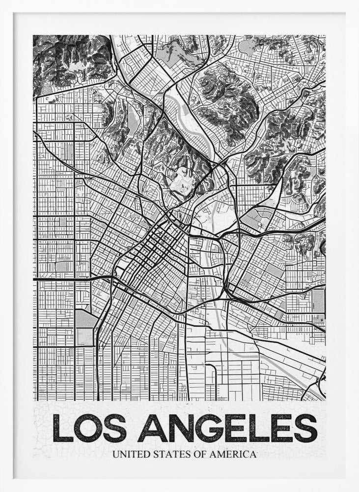 Los Angeles White - Poster / Art Print