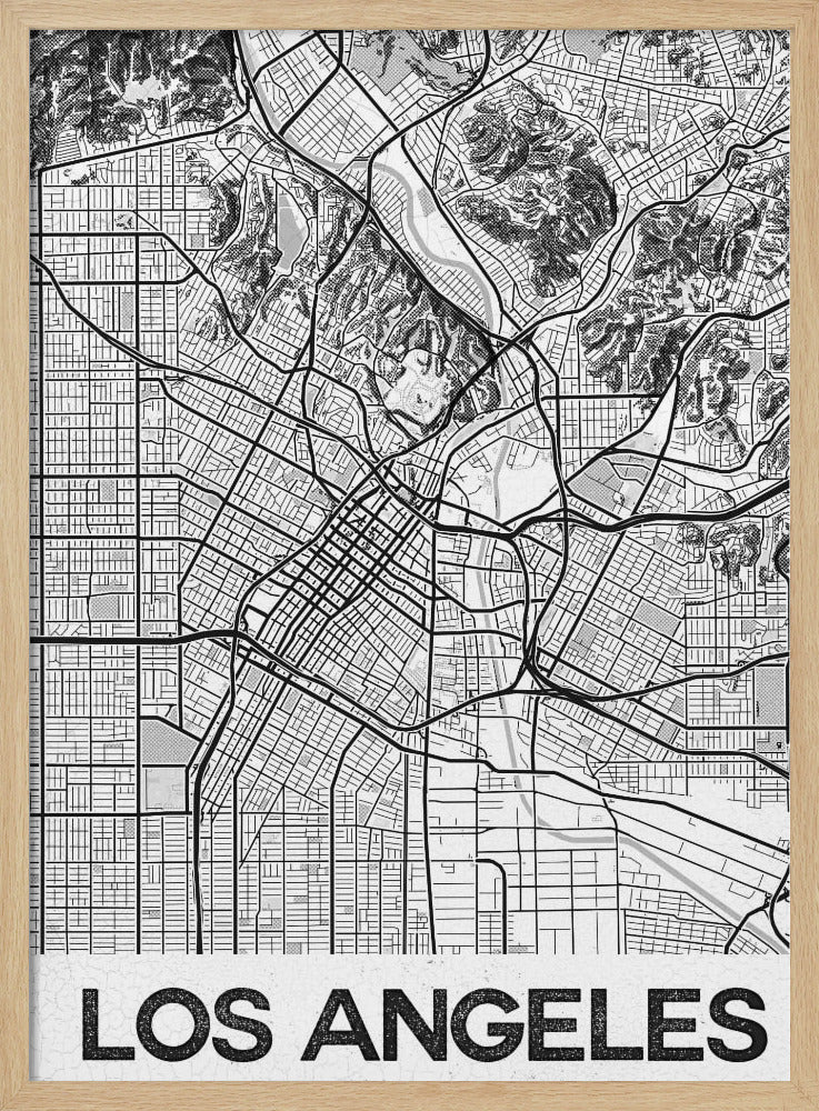 Los Angeles White - Poster / Art Print
