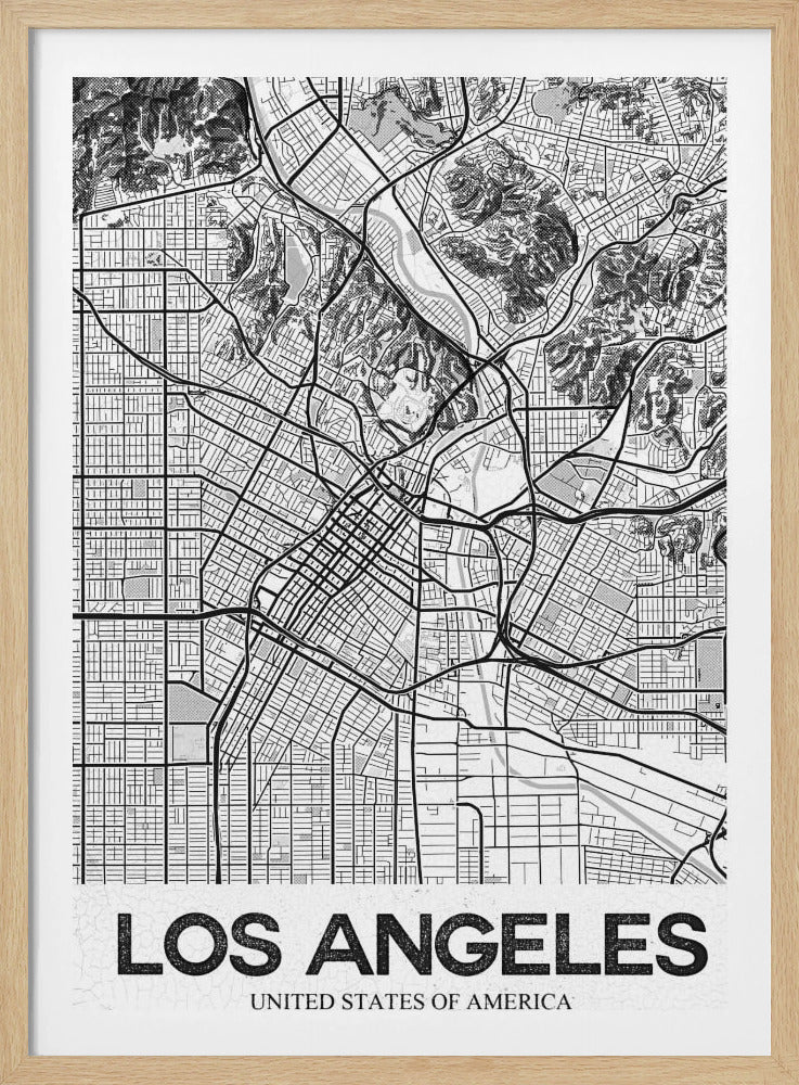 Los Angeles White - Poster / Art Print
