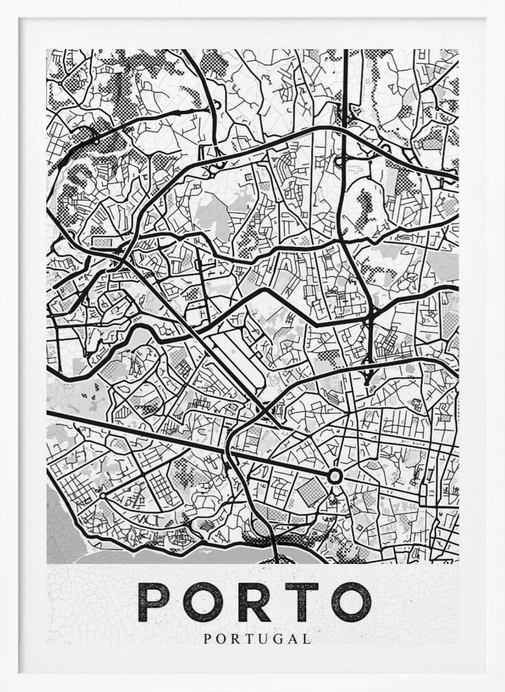 Porto City White - Poster / Art Print