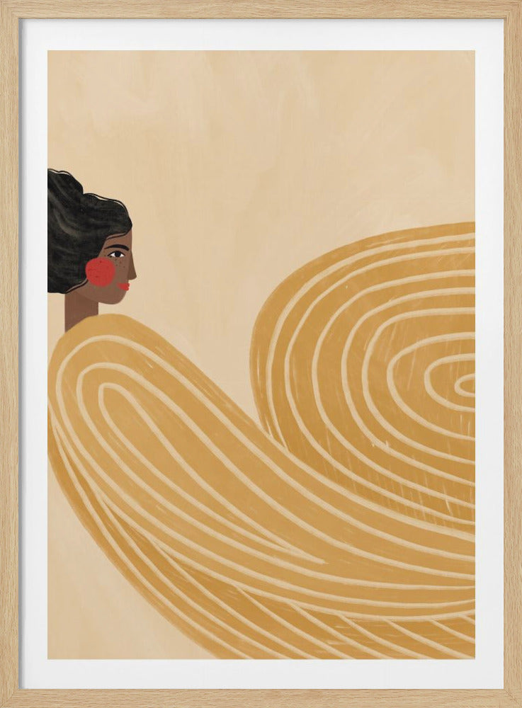 The Woman With the Yellow Stripes - Poster / Art Print