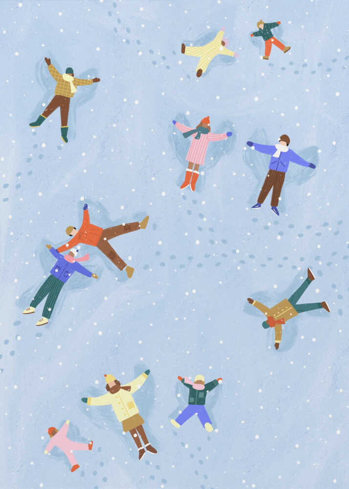 Snowy Angels Delight - Poster / Art Print