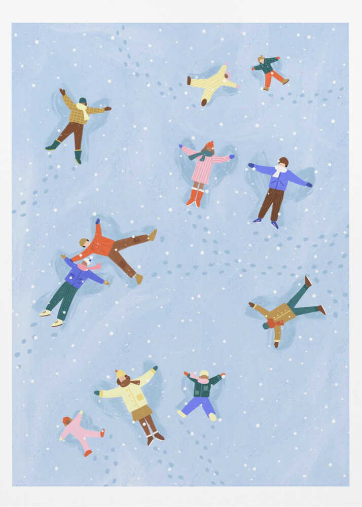 Snowy Angels Delight - Poster / Art Print