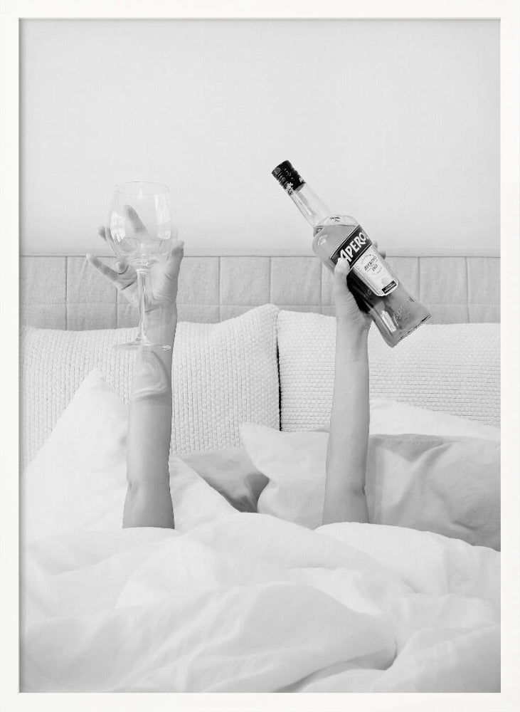 Aperol In Bed Low Key - Poster / Art Print