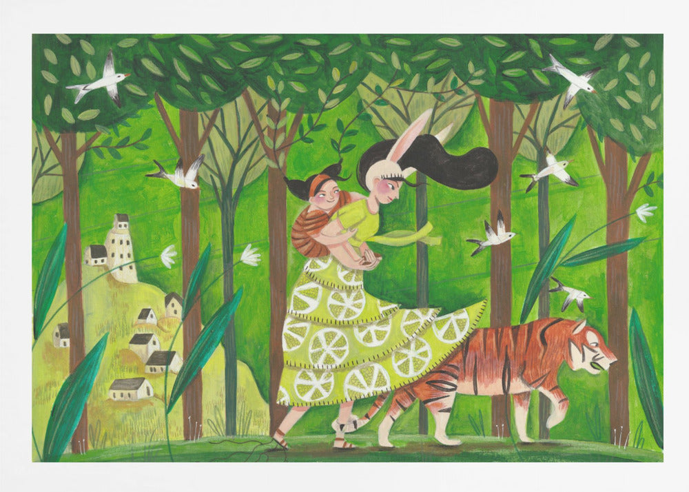 Walking through the woods - Poster / Art Print