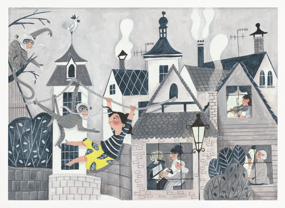 Exploring the big wide world - Poster / Art Print