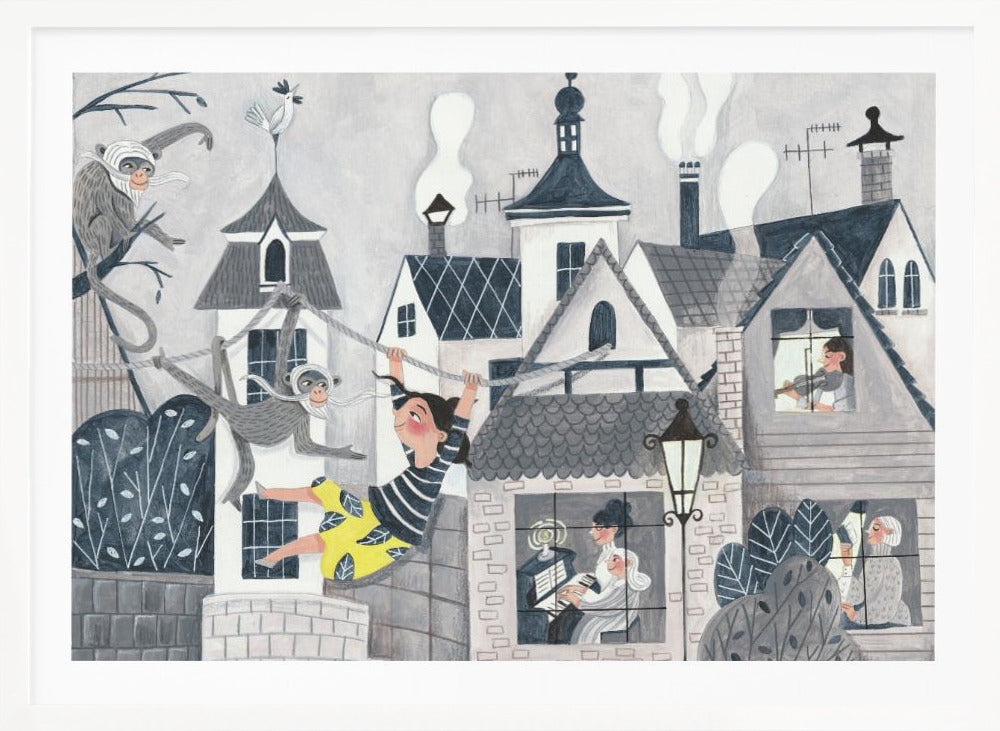 Exploring the big wide world - Poster / Art Print