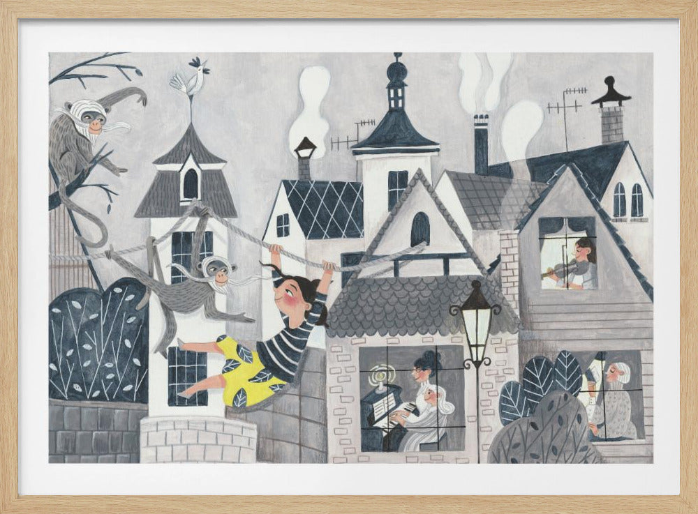 Exploring the big wide world - Poster / Art Print