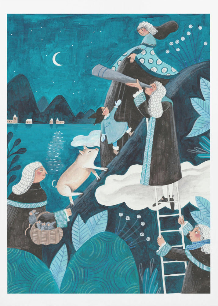 Travel through the night - Poster / Art Print