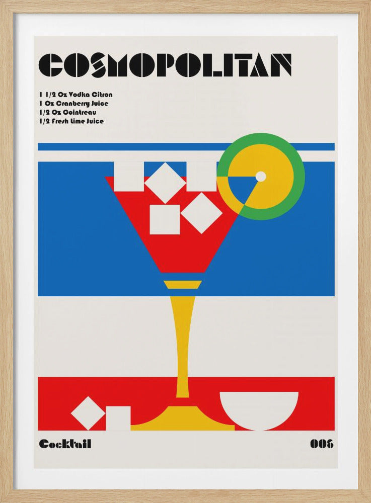 Cosmopolitan Bauhaus Cocktail - Poster / Art Print