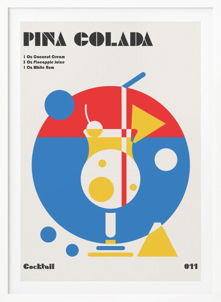 Pina Colada Bauhaus Cocktail - Poster / Art Print