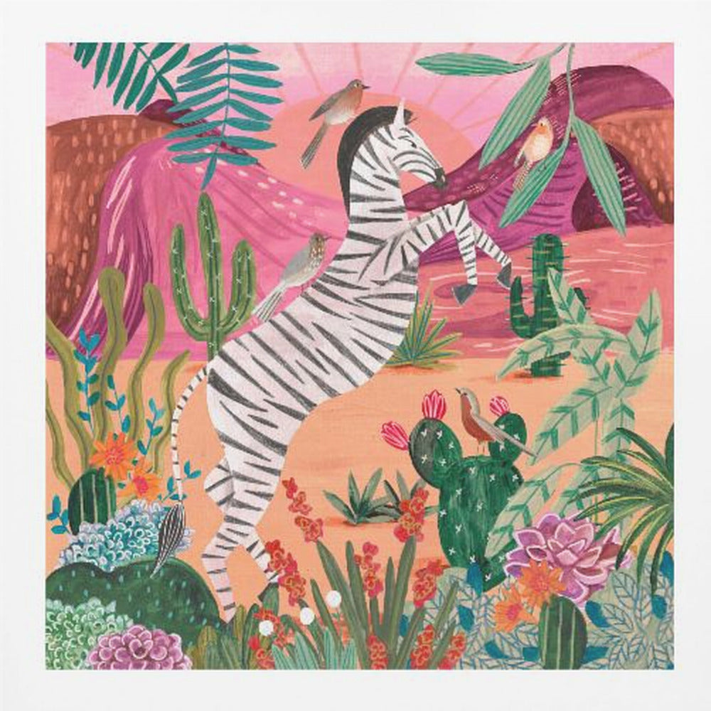 Zebra in the mountains - Poster / Art Print