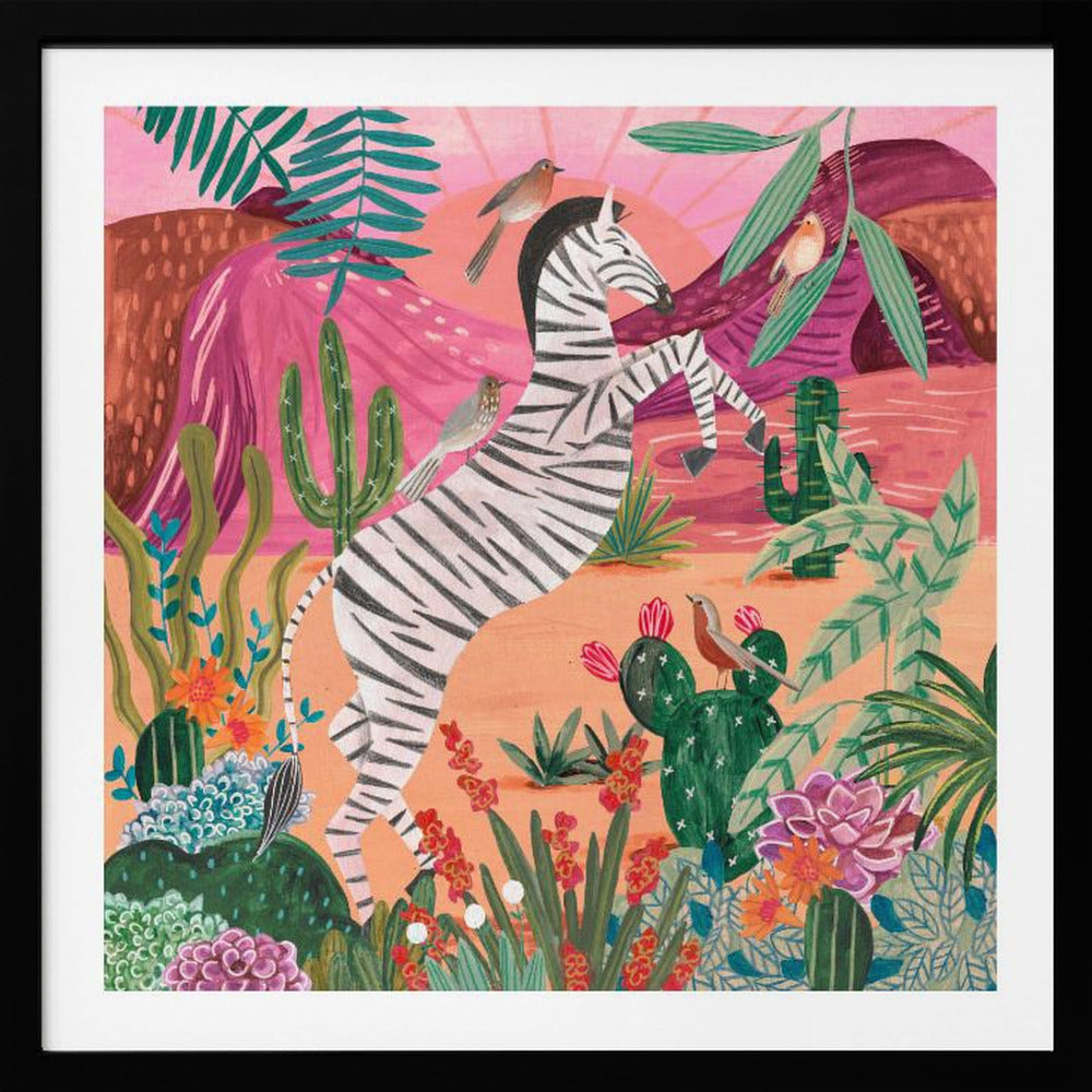 Zebra in the mountains - Poster / Art Print